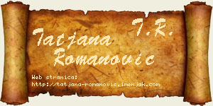 Tatjana Romanović vizit kartica